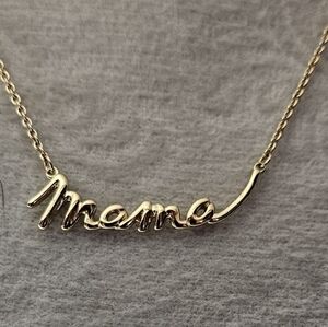 Necklace STELLA & DOT "Mama" Script Gold Tone Dainty Chain  Necklace adjustable